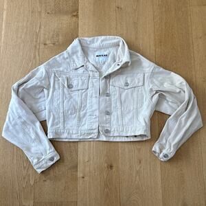 BAYEAS Jacket Cropped Long Sleeve Drop Shoulders Size XS Beige